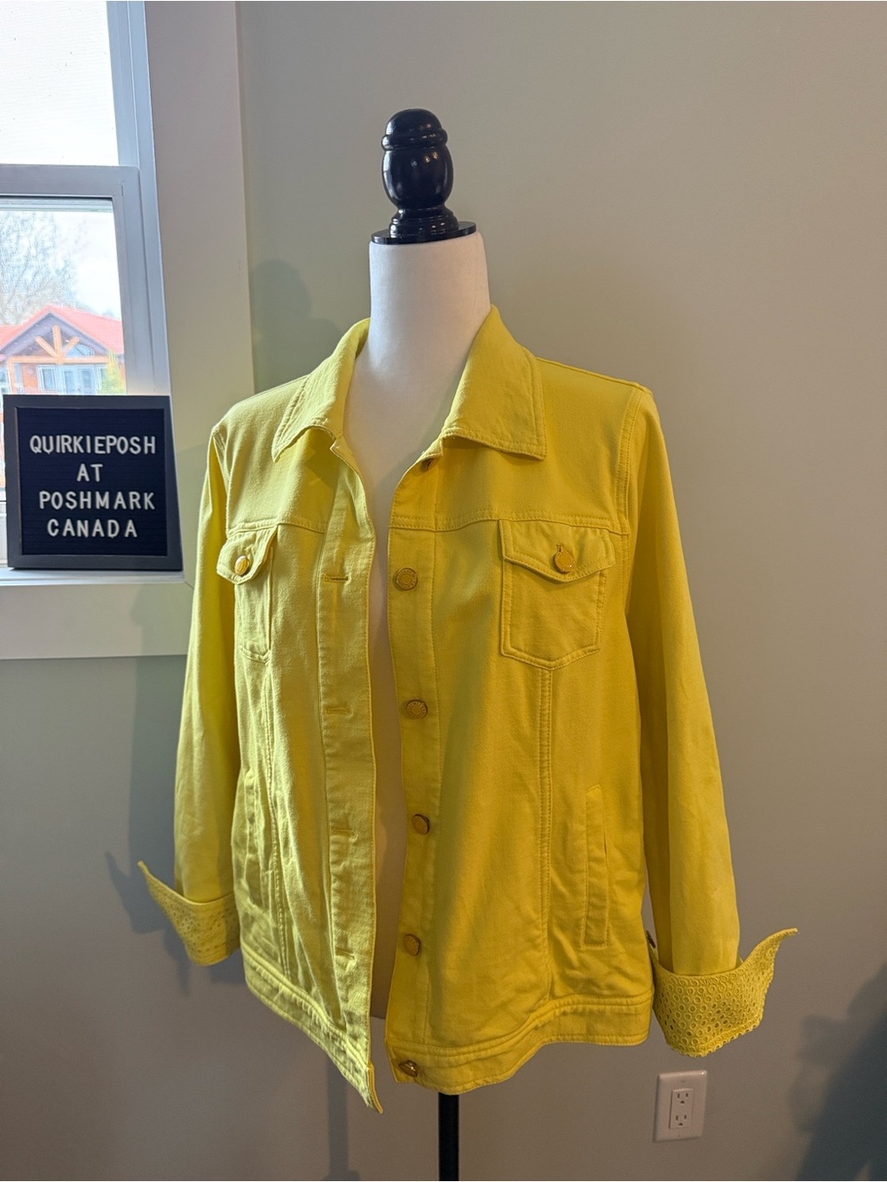Isaac Mizrahi Gorgeous Yellow Denim Jacket